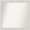 Amanti Art White Bathroom Mirror for Over Sink, 32x42 Custom Made Trio White Wash Silver Rectangle Vanity Mirror, X-Large Country Rustic Wood Frame, Hangs Horizonally and Vertically, Wall Decor view 1