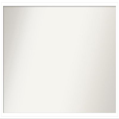 Amanti Art White Bathroom Mirror for Over Sink, 23x45 Custom Made Svelte White Rectangle Vanity Mirror, Oversize Modern Wood Frame, Hangs Horizonally and Vertically, Wall Decor