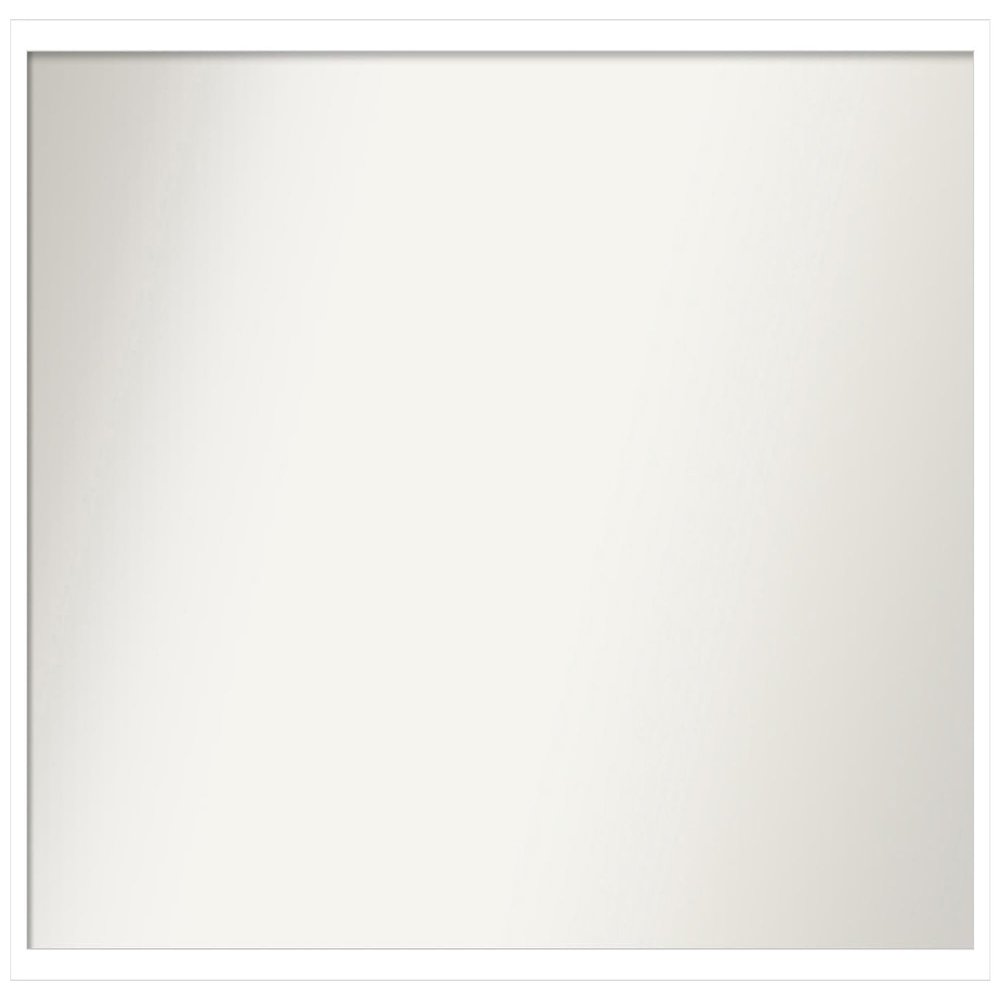 Amanti Art White Bathroom Mirror for Over Sink, 23x45 Custom Made Svelte White Rectangle Vanity Mirror, Oversize Modern Wood Frame, Hangs Horizonally and Vertically, Wall Decor