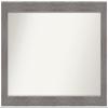 Amanti Art Grey Bathroom Mirror for Over Sink, 29x49 Custom Made Pinstripe Plank Grey Rectangle Vanity Mirror, Oversize Country Rustic Wood Frame, Hangs Horizonally and Vertically, Wall Decor view 1