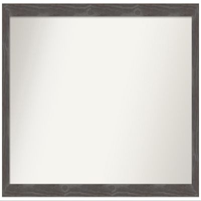 Amanti Art Grey Bathroom Mirror for Over Sink, 25x45 Custom Made Woodridge Rustic Grey Rectangle Vanity Mirror, Oversize Country Rustic Wood Frame, Hangs Horizonally and Vertically, Wall Decor