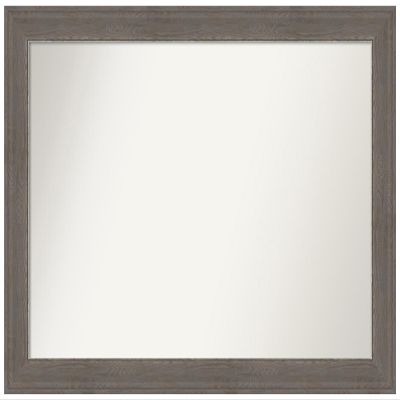 Amanti Art Grey Bathroom Mirror for Over Sink, 28x41 Custom Made Alta Brown Grey Rectangle Vanity Mirror, Large Country Rustic Wood Frame, Hangs Horizonally and Vertically, Wall Decor