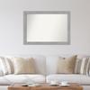 Amanti Art Silver Bathroom Mirror for Over Sink, 30x42 Custom Made Vista Brushed Nickel Rectangle Vanity Mirror, Large Casual Wood Frame, Hangs Horizonally and Vertically, Wall Decor view 4