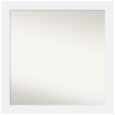 Amanti Art White Bathroom Mirror for Over Sink, 35x35 Custom Made Corvino White Square Vanity Mirror, Large Modern Wood Frame, Hangs Horizonally and Vertically, Wall Decor