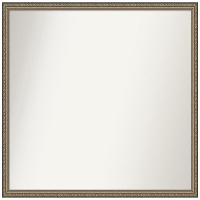Amanti Art Silver Bathroom Mirror for Over Sink, 33x38 Custom Made Parisian Silver Rectangle Vanity Mirror, X-Large Traditional Wood Frame, Hangs Horizonally and Vertically, Wall Decor
