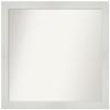 Amanti Art White Bathroom Mirror for Over Sink, 34x36 Custom Made Mosaic White Rectangle Vanity Mirror, Large Casual Wood Frame, Hangs Horizonally and Vertically, Wall Decor view 1