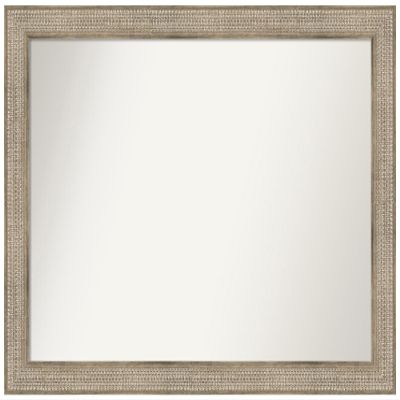 Amanti Art Silver Bathroom Mirror for Over Sink, 37x50 Custom Made Trellis Silver Rectangle Vanity Mirror, Oversize Traditional Wood Frame, Hangs Horizonally and Vertically, Wall Decor
