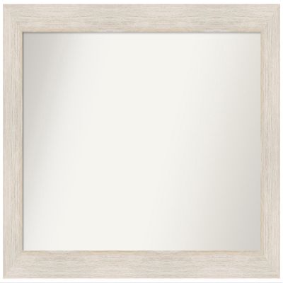 Amanti Art White Bathroom Mirror for Over Sink, 27x39 Custom Made Hardwood White Wash Rectangle Vanity Mirror, Large Country Rustic Wood Frame, Hangs Horizonally and Vertically, Wall Decor