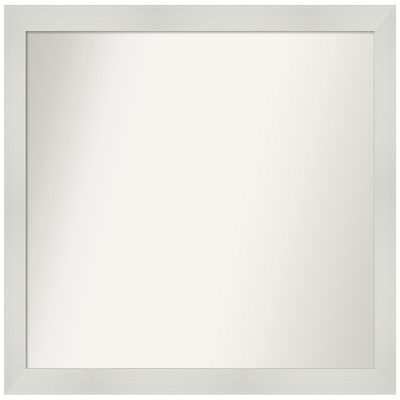 Amanti Art White Bathroom Mirror for Over Sink, 36x44 Custom Made Mosaic White Rectangle Vanity Mirror, X-Large Casual Wood Frame, Hangs Horizonally and Vertically, Wall Decor