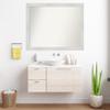 Amanti Art White Bathroom Mirror for Over Sink, 36x44 Custom Made Mosaic White Rectangle Vanity Mirror, X-Large Casual Wood Frame, Hangs Horizonally and Vertically, Wall Decor view 4