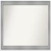 Amanti Art Silver Bathroom Mirror for Over Sink, 26x44 Custom Made Flair Polished Nickel Rectangle Vanity Mirror, Large Casual Wood Frame, Hangs Horizonally and Vertically, Wall Decor view 1