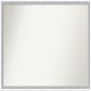 Amanti Art Silver Bathroom Mirror for Over Sink, 33x48 Custom Made Grace Brushed Nickel Narrow Rectangle Vanity Mirror, Oversize Modern Wood Frame, Hangs Horizonally and Vertically, Wall Decor view 1