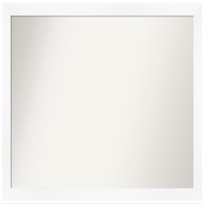 Amanti Art White Bathroom Mirror for Over Sink, 30x45 Custom Made Cabinet White Narrow Rectangle Vanity Mirror, Oversize Modern Wood Frame, Hangs Horizonally and Vertically, Wall Decor