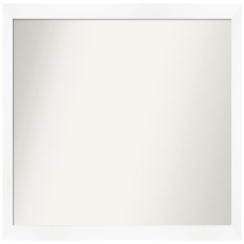 Amanti Art White Bathroom Mirror for Over Sink, 30x45 Custom Made Cabinet White Narrow Rectangle Vanity Mirror, Oversize Modern Wood Frame, Hangs Horizonally and Vertically, Wall Decor