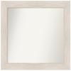 Amanti Art White Bathroom Mirror for Over Sink, 27x29 Custom Made Hardwood White Wash Rectangle Vanity Mirror, Medium Country Rustic Wood Frame, Hangs Horizonally and Vertically, Wall Decor view 1