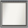 Amanti Art Silver Bathroom Mirror for Over Sink, 34x46 Custom Made Quicksilver Scoop Rectangle Vanity Mirror, X-Large Casual Wood Frame, Hangs Horizonally and Vertically, Wall Decor view 1