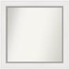 Amanti Art White Bathroom Mirror for Over Sink, 30x31 Custom Made Eva White Silver Rectangle Vanity Mirror, Large Modern Wood Frame, Hangs Horizonally and Vertically, Wall Decor view 1