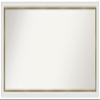 Amanti Art White Bathroom Mirror for Over Sink, 24x49 Custom Made Eva White Gold Narrow Rectangle Vanity Mirror, Oversize Modern Wood Frame, Hangs Horizonally and Vertically, Wall Decor view 1