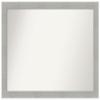 Amanti Art Grey Bathroom Mirror for Over Sink, 37x49 Custom Made Glam Linen Grey Rectangle Vanity Mirror, Oversize Country Rustic Wood Frame, Hangs Horizonally and Vertically, Wall Decor view 1