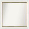 Amanti Art White Bathroom Mirror for Over Sink, 36x41 Custom Made Eva White Gold Rectangle Vanity Mirror, X-Large Modern Wood Frame, Hangs Horizonally and Vertically, Wall Decor view 1