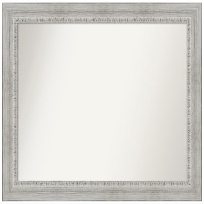 Amanti Art White Bathroom Mirror for Over Sink, 24x32 Custom Made Rustic White Wash Rectangle Vanity Mirror, Medium Country Rustic Wood Frame, Hangs Horizonally and Vertically, Wall Decor