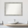 Amanti Art White Bathroom Mirror for Over Sink, 24x32 Custom Made Rustic White Wash Rectangle Vanity Mirror, Medium Country Rustic Wood Frame, Hangs Horizonally and Vertically, Wall Decor view 4