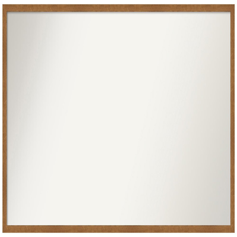 Amanti Art Brown Bathroom Mirror for Over Sink, 25x45 Custom Made Carlisle Blonde Narrow Rectangle Vanity Mirror, Oversize Country Rustic Wood Frame, Hangs Horizonally and Vertically, Wall Decor