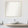 Amanti Art Brown Bathroom Mirror for Over Sink, 27x29 Custom Made Svelte Natural Rectangle Vanity Mirror, Large Modern Wood Frame, Hangs Horizonally and Vertically, Wall Decor view 4