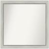 Amanti Art Silver Bathroom Mirror for Over Sink, 31x36 Custom Made Flair Silver Patina Rectangle Vanity Mirror, Large Traditional Wood Frame, Hangs Horizonally and Vertically, Wall Decor view 1