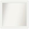 Amanti Art White Bathroom Mirror for Over Sink, 31x37 Custom Made Craftsman White Rectangle Vanity Mirror, Large Casual Wood Frame, Hangs Horizonally and Vertically, Wall Decor view 1