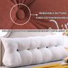 ZZYK Headboard Pillow Wedge Reading Pillow Fleece Backrest Reading Rest Pillow,Large Triangle Back Cushion Day Bed Bench Rest Pillow with Washable Cover,Bean,Full(47"/120cm) view 2