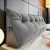 ZZYK Headboard Pillow Wedge Reading Pillow Fleece Backrest Reading Rest Pillow,Large Triangle Back Cushion Day Bed Bench Rest Pillow with Washable Cover,Gray,Full(47"/120cm) view 1