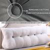ZZYK Headboard Pillow Wedge Reading Pillow Fleece Backrest Reading Rest Pillow,Large Triangle Back Cushion Day Bed Bench Rest Pillow with Washable Cover,Gray,Full(47"/120cm) view 2
