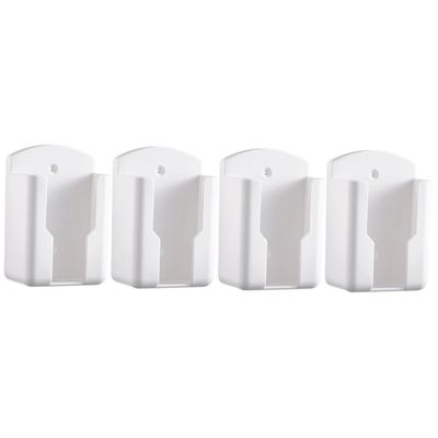 Operitacx 4pcs Wall Remote Holder Punch Wall Mounted Storage Box for Organizing Remotes Toothbrushes and Items Easy Installation Tile and Versatile Rack for