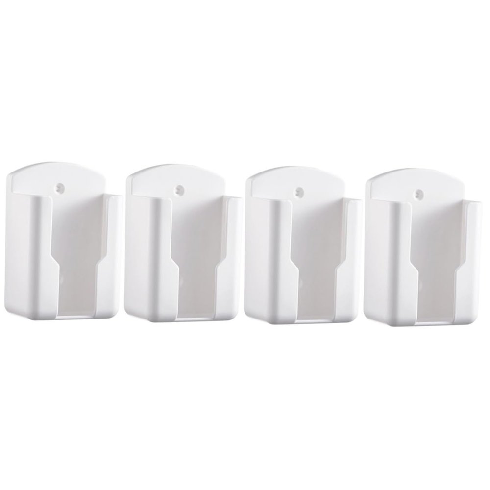 Operitacx 4pcs Wall Remote Holder Punch Wall Mounted Storage Box for Organizing Remotes Toothbrushes and Items Easy Installation Tile and Versatile Rack for