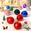 Benjia Extra Large Size Outdoor Christmas Ornaments, Oversized Huge Big Shatterproof Xmas Christmas Plastic Balls for Outside Lawn Yard Tree Hanging Decorations (12"/300mm, Silver, 4 Packs) view 2