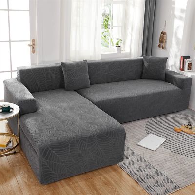 MIPOPS Sofa Covers Corner Sectional Couch Covers L Shaped Sofa Cover for Dogs Stretch Soft Thick Sofa Slipcovers Living Room Anti Slip Pet Friendly Furniture Protector(Dark Grey,4 seater235-300cm)