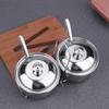 TEMKIN 2pcs Seasoning Box with Lid Spoon Metal Condiment Pot Jar for Kitchen Salt Pepper Sugar Spices Masala Dabba Jars view 2