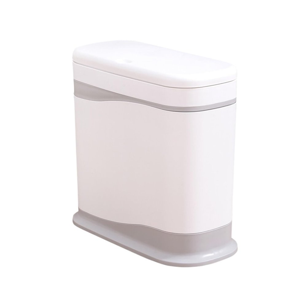 Trash Bin Sorting Trash Can Home Living Room Large Simple Waste Paper Covered Garbage Toilet Narrow Toilet Paper Basket Bedroom Trash Can (Color : A, Size : Small)