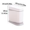Trash Bin Sorting Trash Can Home Living Room Large Simple Waste Paper Covered Garbage Toilet Narrow Toilet Paper Basket Bedroom Trash Can (Color : A, Size : Small) view 2