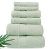 Alusa Home Ultra Soft & Plush Viscose from Bamboo Bath Towels - 700 GSM Luxury Bath Towels - 6 Piece Set - Super Absorbent & Quick Drying (Eucalyptus Green) view 1