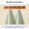 Alusa Home Ultra Soft & Plush Viscose from Bamboo Bath Towels - 700 GSM Luxury Bath Towels - 6 Piece Set - Super Absorbent & Quick Drying (Eucalyptus Green) view 4