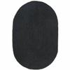 Handmade Braided Natural Farmhouse Jute Area Rug, Boho Rugs, Home Decor Jute Rugs (Black, 7 x 10 Feet Oval) view 1