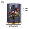 ARINAL Trash Bin Creative Stainless Steel Trash Can Chinese Style Home European Retro Pedal Living Room Bucket Bedroom Trash Can (Color : A) view 2