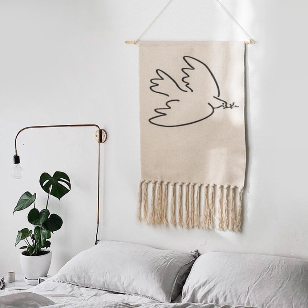 ASUPO Hand-woven Wall Hangings Tapestry Wall Fabric Hanging Paintings Meter Box Cover Hanging Cloth