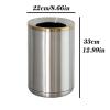 MACIUM Kitchen Garbage Can Trash Can Home Living Room Bedroom Toilet Bathroom Double-Layer Uncovered Simple Sanitary Bucket Bathroom Waste Basket (Color : E, Size : Small) view 2