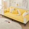 vctops Cotton Quilted Sofa Cover Farmhouse Floral Embroidered Sectional Couch Cover Non Slip Washable Sofa Slipcover Furniture Protector for Kids Dog Cat, 1 Piece/Not All Set (Yellow,27"x47") view 3