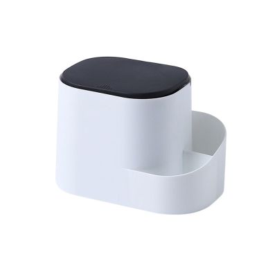 ARINAL Trash Bin Covered Office Storage Paper Basket Creative Desktop Trash Can Home Living Room Mini Press Trash Can Bedroom Trash Can (Color : D, Size : Small)