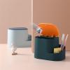 ARINAL Trash Bin Covered Office Storage Paper Basket Creative Desktop Trash Can Home Living Room Mini Press Trash Can Bedroom Trash Can (Color : D, Size : Small) view 3