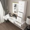 HSPLXYT Multigot Dressing Table,vanities with Mirror and Drawers,Makeup Table Wall Mount,Cosmetic Bedroom Dresser Make Up Desk (Color : White, Size : 80cm) view 4